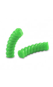 Acrylic Tube Twisted bead 33x8mm Green